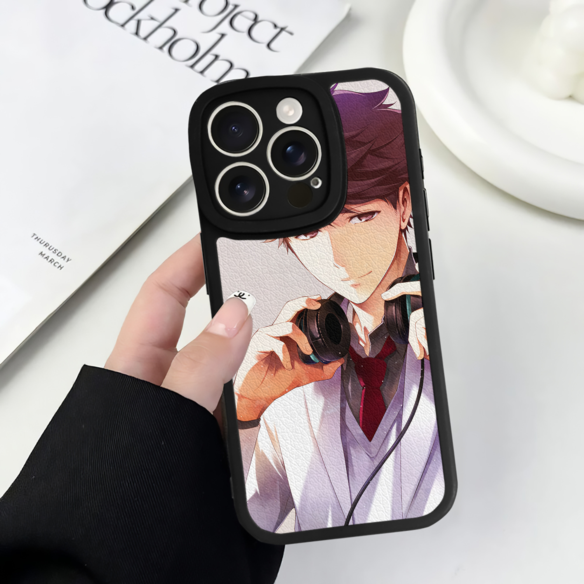 （画像用） ハイキュー!! Haikyu!! 【iPhone 16シリーズ対応】シリコンスマホケース（レザー調） 材質：シリコン